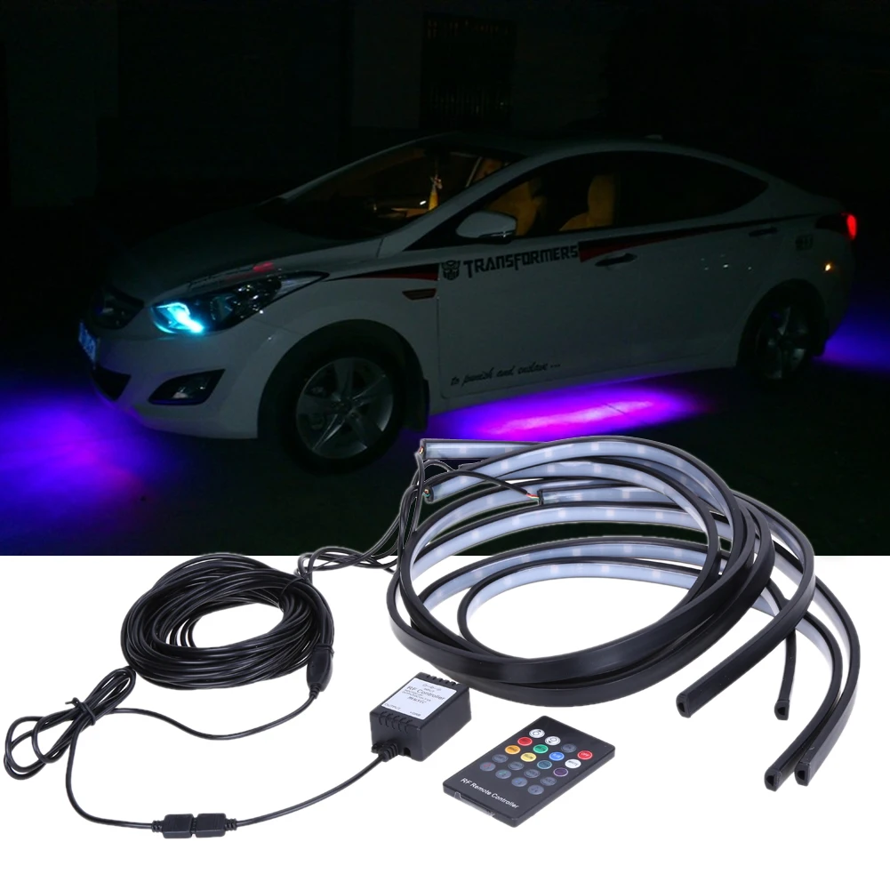 

90x120cm 7 color for nissan Undercar Underglow Kit Colorful LED Strip Under Car Tube Strip Light Under Car Body Glow Light Tube