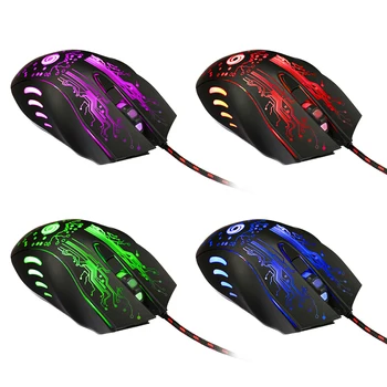 

2019new 3200DPI LED Optical Mouse 6D USB Wired Gaming Mouse With 6 Buttons Professional Game Player Mice For PC Laptop Notebook