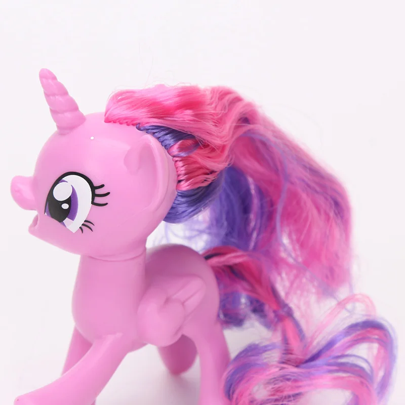 8 см игрушки My Little Pony где бы вы ни находились-ла тротте Сумеречной искоркой редкость ПВХ фигурка героя комплект с магазин переноски мини игрушечных пони