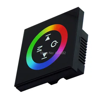 

Free Shipping TC08 Touch Panel Full-Color Slippy Dimmer Controller For RGB LED Strip DC12V-24V White/Black