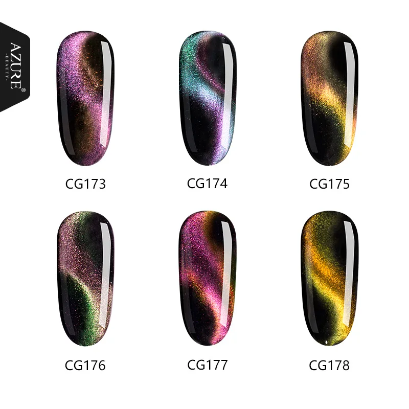 Azure Beauty Magical Chameleon Magnetic Nail Gel Polish 12ML 3D Cat Eye Effect Soak-off UV Gel Need Magnet Stick Nail Gel