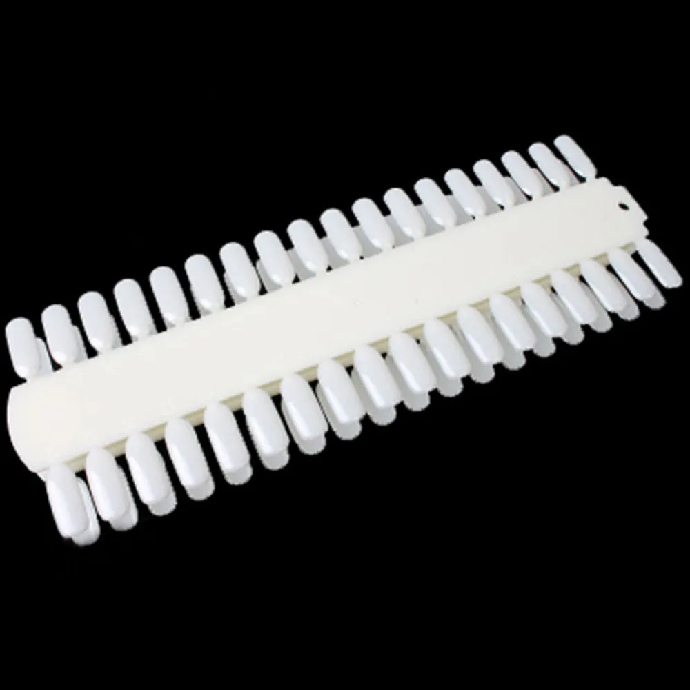 

NEW 48pcs/set ELECOOL White Clear False Nail Stickers Square Shape Nail Samples Display Practice Color Card Nail Tips BTZ1