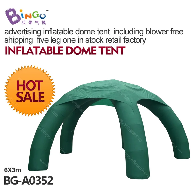 

advertising inflatable dome tent with five legs including blower retail factory toy tent