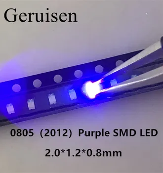 

200PCS/LOT SMD SMT UV/Purple 0805 Super bright LED lamp light 2.0*1.2*0.8mm 390-410nm smd 0805 led 0805 uv 0805 purple