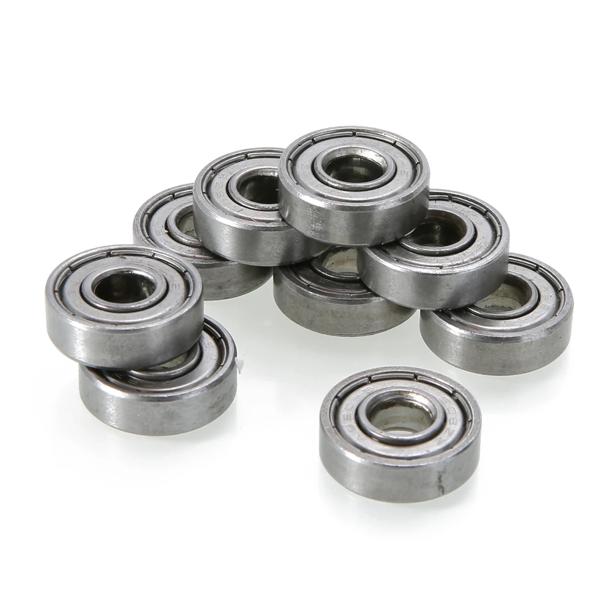 10pcs 608zz Deep Groove Bearing Steel Ball Bearings With Grease For Skateboard Roller Blade Scooter Inline Skating Mayitr