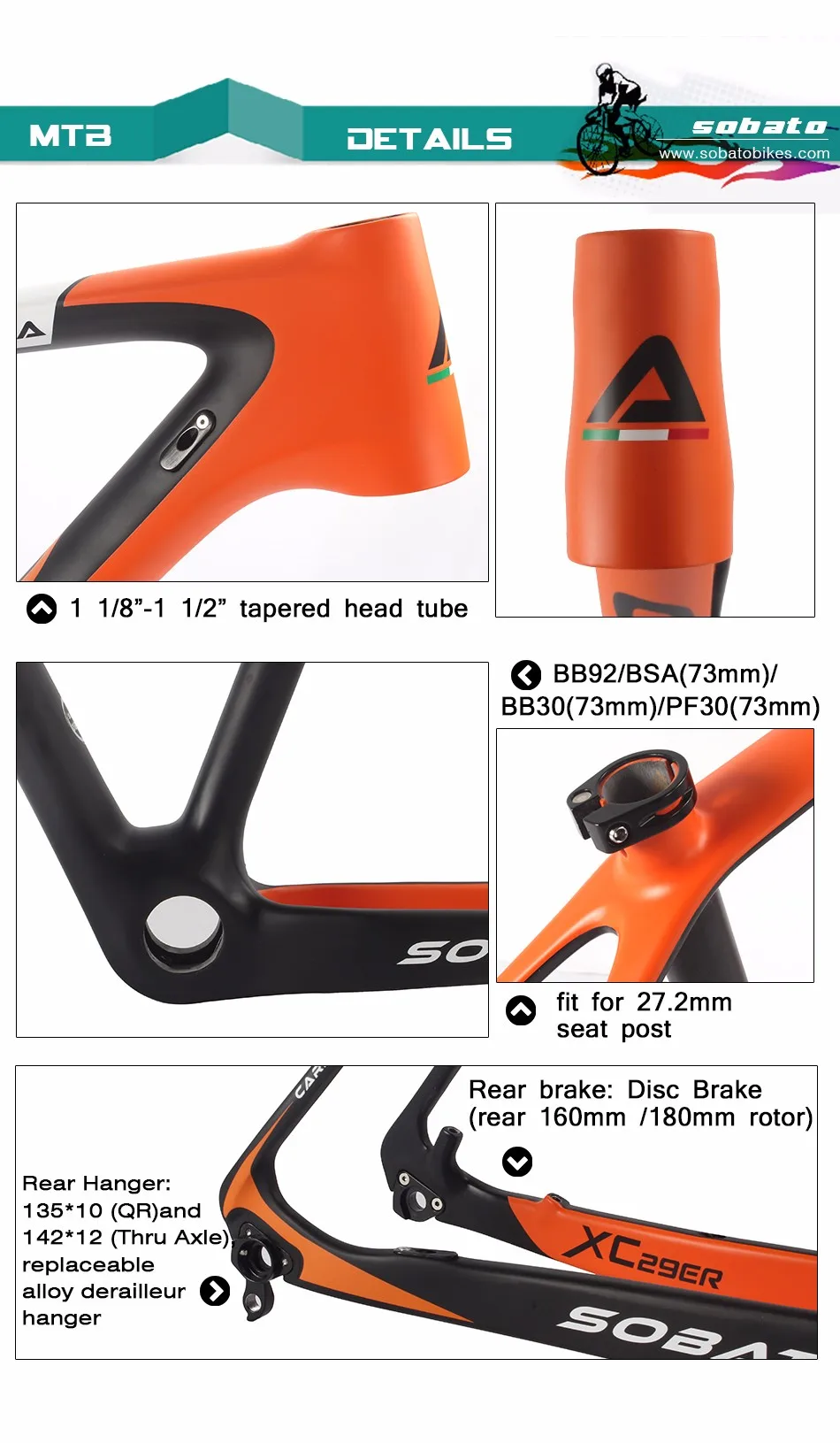 Sale Sobato 29er carbon mtb bicycle frame full Carbon Fiber mountain bike frames 10 Sale Sobato 29er carbon mtb bicycle frame full Carbon Fiber mountain bike frames 10