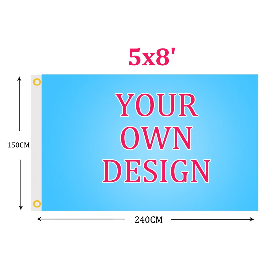 

Custom flag 5x8FT Polyester all logo all color Customization flag Banners double side