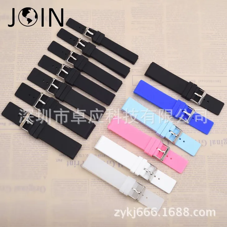 

18mm 20mm 22mm 24mm Watchband Silicone Strap Smart Watch Replacement Accessories Environmental Strap Unisex Watch Straps