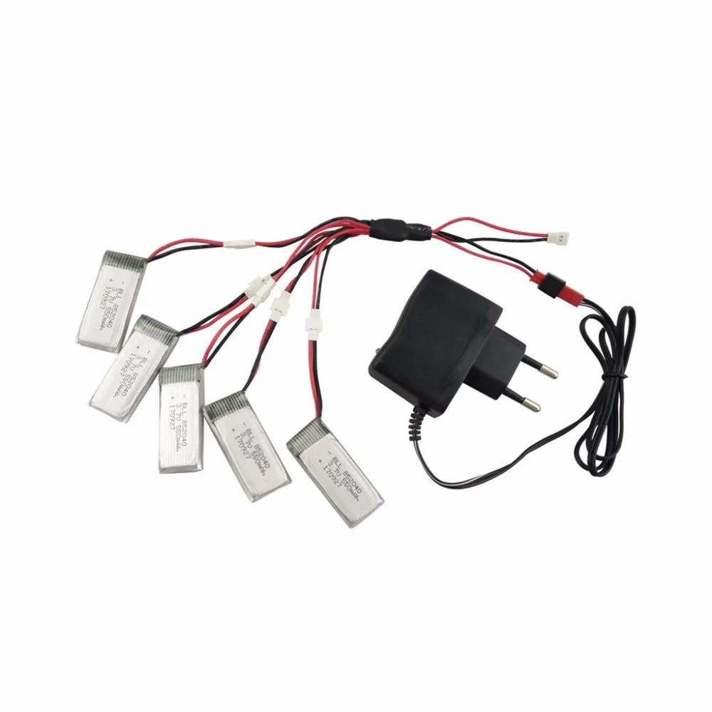 

5PCS 3.7V 550mAh Li-Po Battery+ For JXD523 523W H43HW X5C X5SW H107C H107D H107L TR-C385 TR-P51 TR-F22 HS170C F180W RC Drone