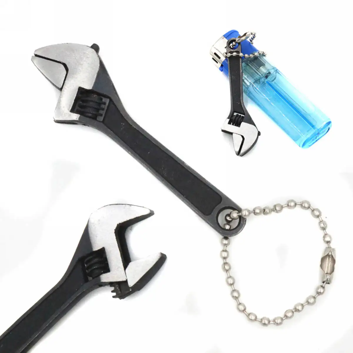 1pcs black 66mm 2.5" Mini Metal Adjustable Tool Wrench Spanner Key