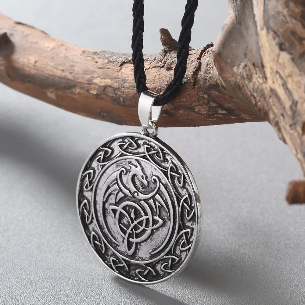 CHENGXUN, мужское ожерелье, легендарный дракон, кулон, Викинг, Славянский талисман, винтажная монета, подвеска, ювелирное изделие