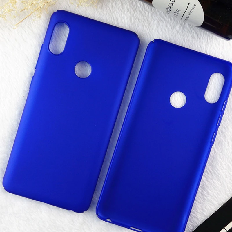 Матовая жесткая задняя крышка из ПК чехол для Xiaomi mi 9 8 A2 Lite 6X 5X Pocophone F1 Red mi note 7 6 iPad pro 6A 5plus 4X тонкий защитный чехол - Цвет: Синий