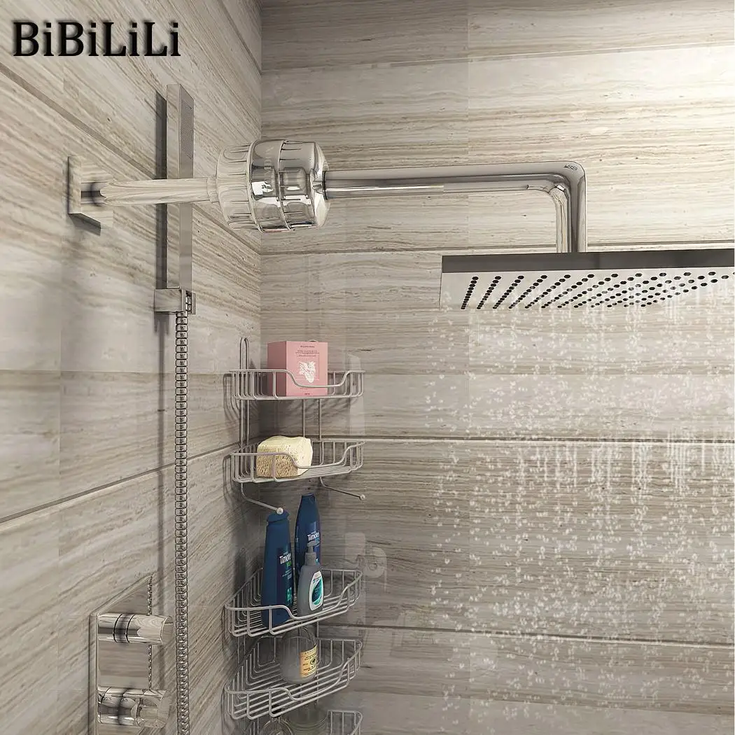 

Shower Modern Filter Filter with Rain Heads Pressure Cartridge Replaceable Multi-Stage Silver High Plumbing Round