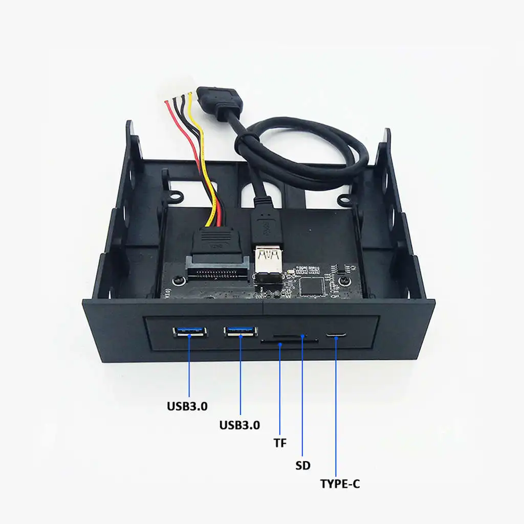 33S50-Rtk 3 в 1 кардридер ПК Передняя панель медиа тип-c двойной Usb 3,0 порт концентратор приборная панель с Usb кабель питания Tf Sd кардридер