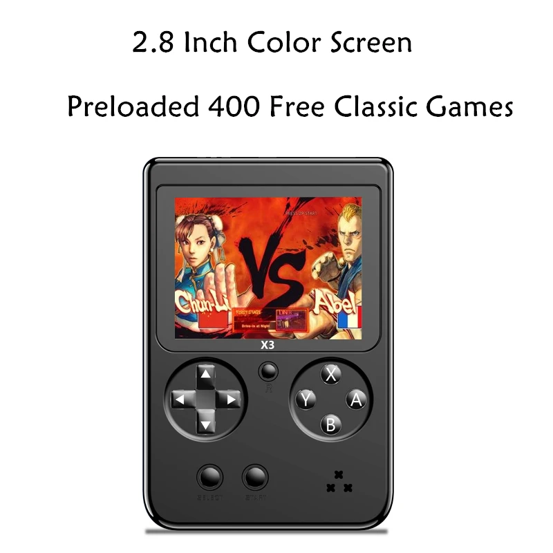 Портативная игровая мини консоль с цветным экраном 2 8 дюйма и 400 бесплатными