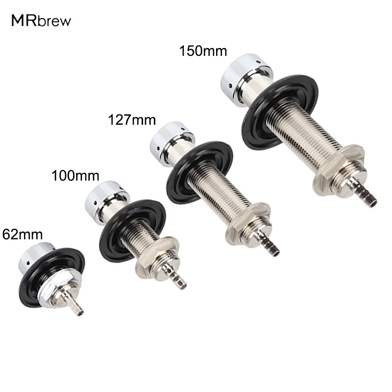 

Beer Tap Faucet Shank With Nipple, Chrome Plate Brass, Draft Beer Dispensing Home brewing Beer Nipple Shank Assembly