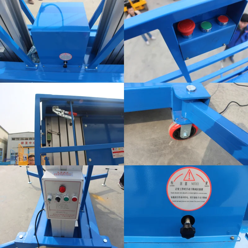 8m Push Around Aluminum Alloy Aerial Elevator Platforms
