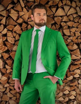 

New Fashion Groom Men Tuxedos For Themed Wedding 2017 Custom Made Fresh Green Men's Prom /Business Suits(Coat+Pants+Tie)
