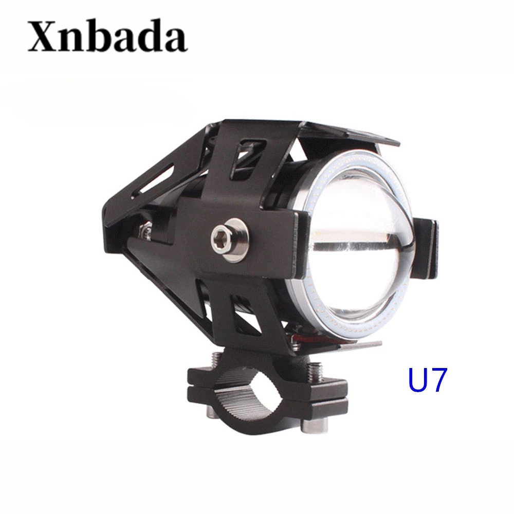 U5/U7 белый moto rcycle фары вспомогательная лампа led rbike прожектор аксессуары 12 V DRL пятно