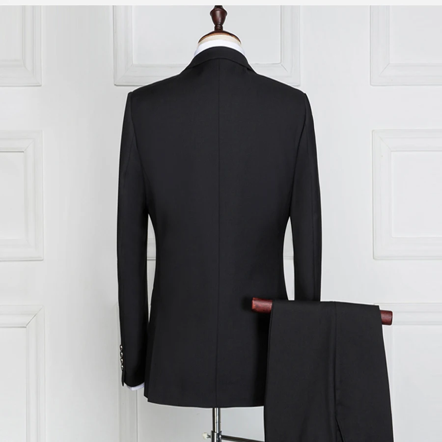 Custom Made Business Suit Best Man Suit Wedding Suits Groom Tuxedos Slim Fit for Men Classic Blazer Men 2 Pieces (Jacket+Pants)