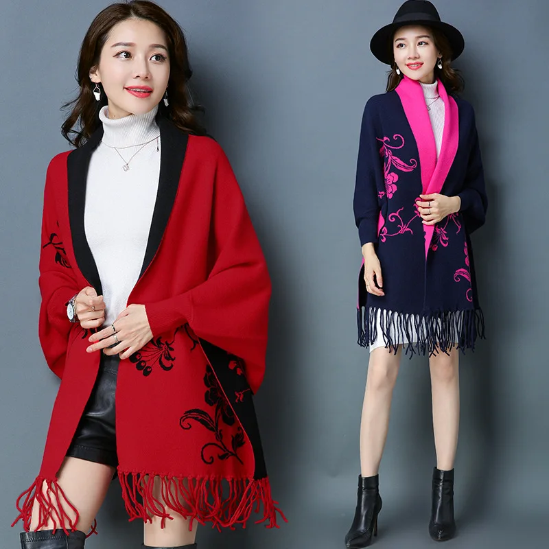

5806 New style Scarves Women winter dual-purpose shawl Autumn long thick and warm Tassels Shawl Winter Scarf