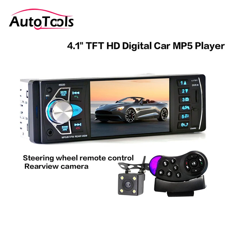 

Car Radio Music Player with Rear View Camera Support Bluetooth MP5/MP4/MP3/FM Transmitter Car Video with Remote Controller 4022D
