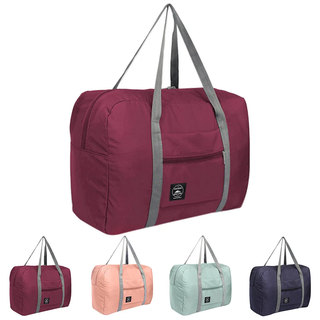 Дорожная сумка большой емкости водонепроницаемая нейлоновая сумка складные сумки для мужчин и женщин багажная сумка для переноски ручные упаковочные, багажные, кубической формы# F