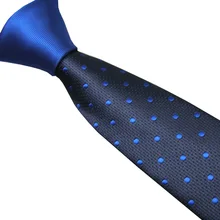 Lammulin Для Мужчин's Галстуки тёмно-синего цвета, с бантиком, контрастного синего цвета с ярко-синего цвета в горошек точка жаккарда шейный платок из микрофибры узкий галстук 6 см