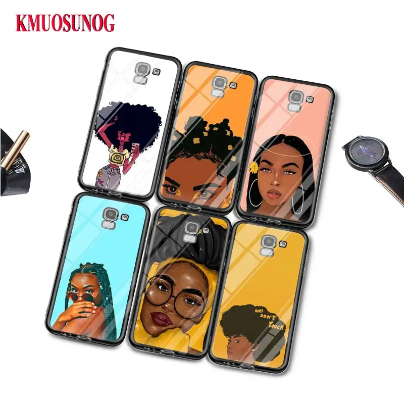 

Black Silicone Case Melanin Poppin girl for Samsung Galaxy j8 j7 j6 j5 j4 j3 Plus Prime 2018 2017 2016 Phone Bag Cover