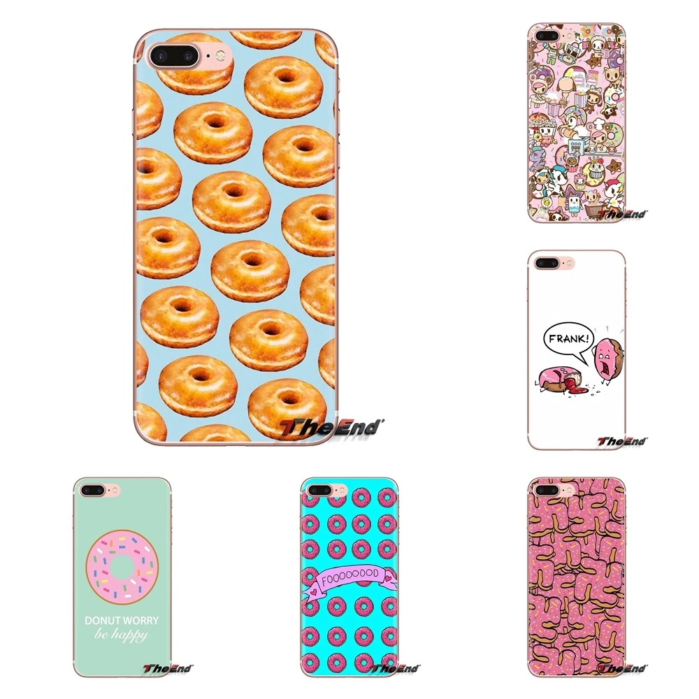 Прозрачный мягкий чехол для Huawei Mate Honor 4C 5C 5X 6X 7 7A 7C 8 9 10 8C 8X 20 Lite Pro Cute Donut chocolate Sweet kawai |