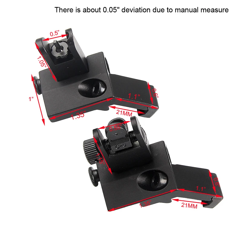 Tactical AR15 Airsoft Front and Rear flip up 45 Offset Degree Rapid Transition Backup Iron Sight Fit 20mm Picatinny rail RL27-0004-07