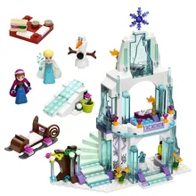 316pcs Dream Princess Castle Elsa Ice Castle Princess Anna Set Model Legoes Building Blocks Gifts Toys Friends lepin elsa anna ice dream romantic castle 25002 model building blocks cinderella princess castle 25006 city set legoings friends