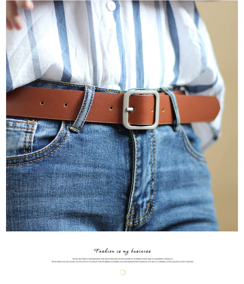 90-110x3.3cm Широкий кожаный поясной ремень высокого качества Женский Золотой квадратный штырь металлическая пряжка ремни женские пояса для джинсов N052