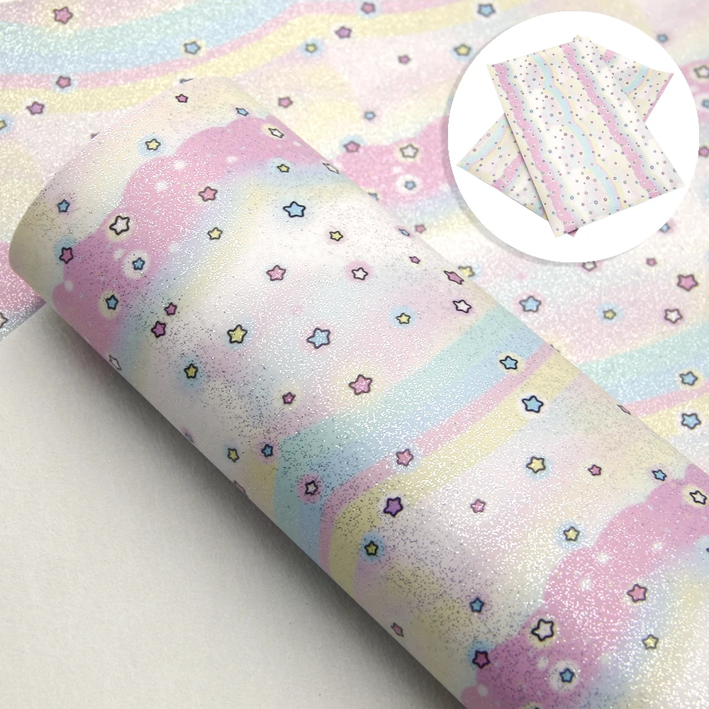 

David accessories 20*34cm Dot Watermelon Glitter Synthetic Leather Patchwork For Hair Bow Handbags Handmade Material DIY,1Yc6790