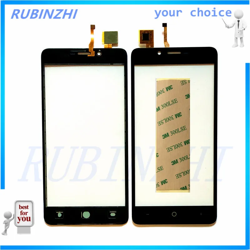 

RUBINZHI Free Tape Mobile Phone Touch Panel Screen Digitizer Glass Panel Lens Sensor For Vertex Impress Lion 3G 4G Touchscreen