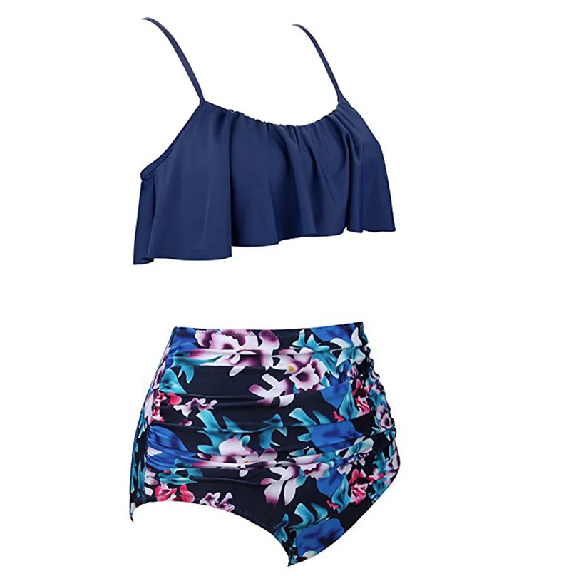 Women High Waist Bikinis Set Swimwear Swimuit Female Retro Beachewear Bikini Set 2019 new hoty sale #4A01 (12)