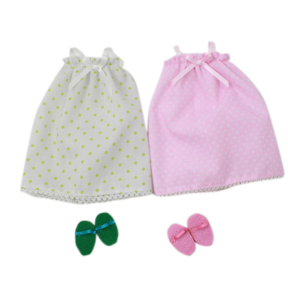 

blyth doll clothes Spring loaded,Simple pink dress, slippers for1/6 30cm doll,icy doll,joint blyth