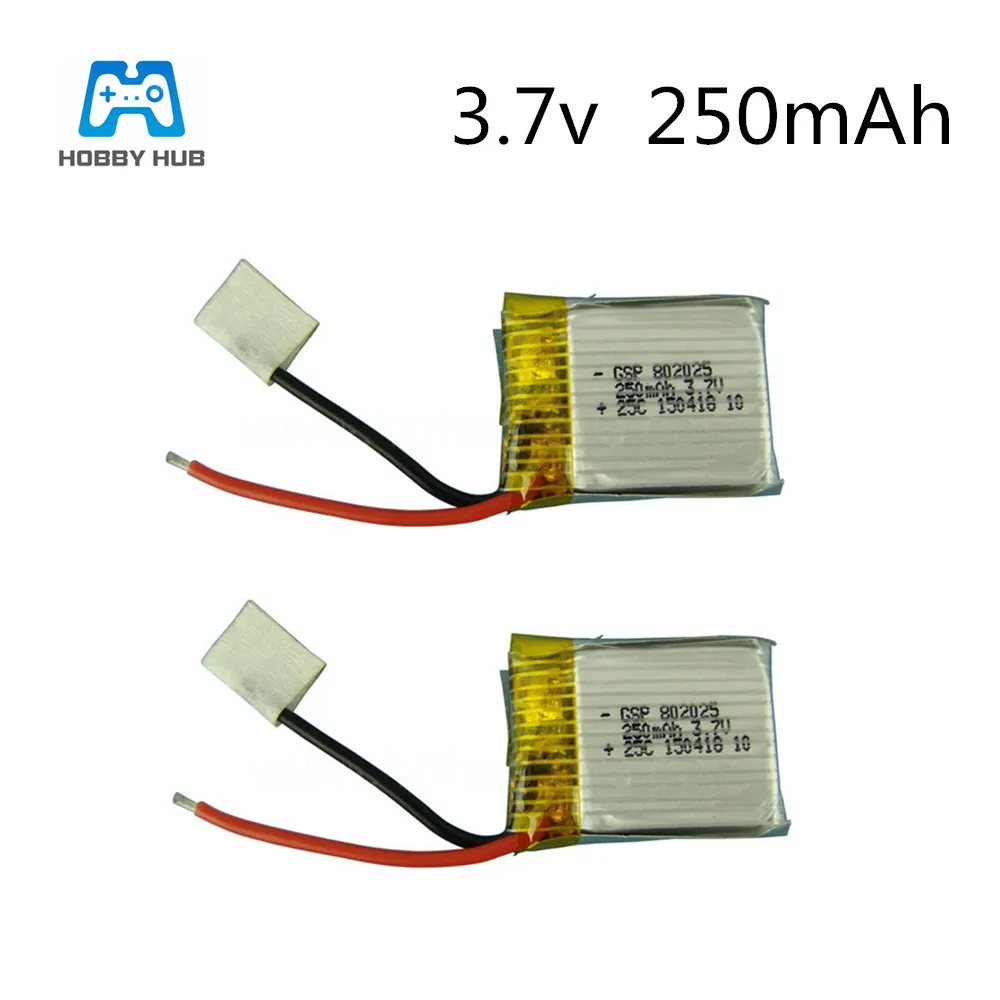 2pcs/lot 3.7v 250mAh 25C toys Lipo Battery For Remote Control Aircraft Accessories 3.7V 802025 discharge Li-po batteries 1S | Игрушки и