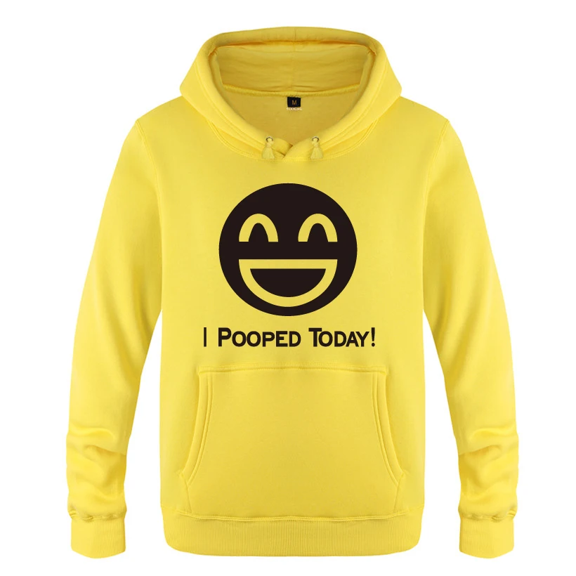 I Pooped Today Creative Personality Sweatshirts Men 2018 Mens Hooded Fleece Pullover Hoodies | Мужская одежда