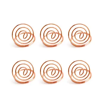 

24 Pcs Table Number Holders Ring Shape Card Holder Circle Stereo Note Pad Menu Clips