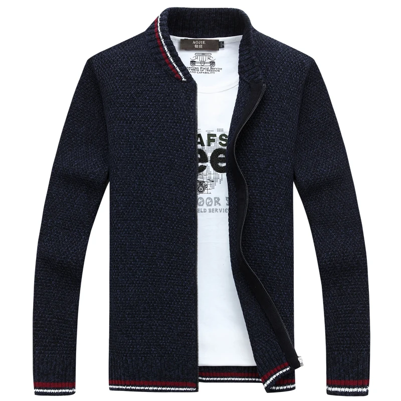 

Men sweater cardigan zipper Korean style 2019 autumn and winter male loose long-sleeve thin solid color knitted outerwear M41