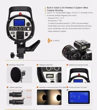 Godox SK400 II 400Ws GN65 Professional Studio Light Built-in Godox 2,4G Wireless X System