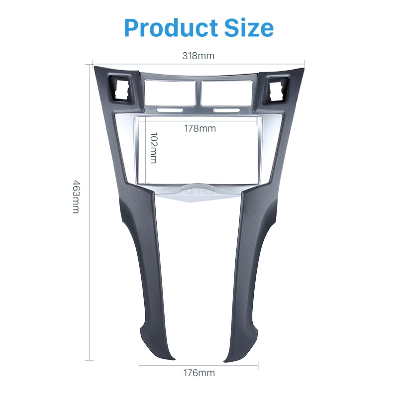 Harfey 2Din Автомобильная Радио Рамка для Toyota Yaris Vitz Platz 2005-2009 2010 2011 Накладка комплект 178*100 мм doble din панель