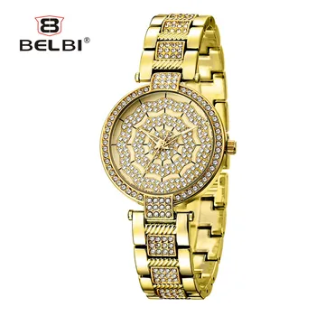 

New Retro Women's Wristwatch Golden Diamond Black Sunflower Design for Ladies Watch Gemstone Luxury Jewelry Female Watches Brand