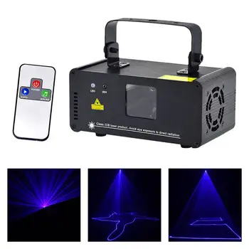 

Mini Portable 8 CH DMX 150mW Blue Laser Scanner Effect Stage Lighting DJ Party Club Show LED ProjectorLights DM-B150