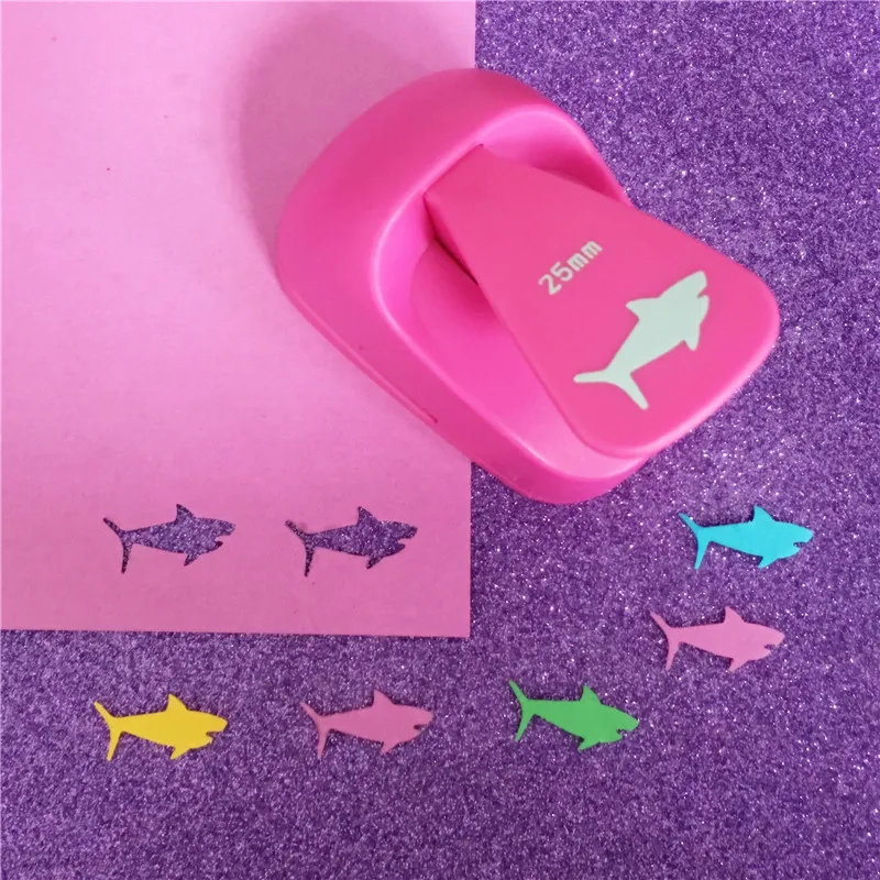 

Free Shipping M size shark shape save power paper/eva foam craft punch Scrapbook Handmade punchers DIY hole punches fish puncher
