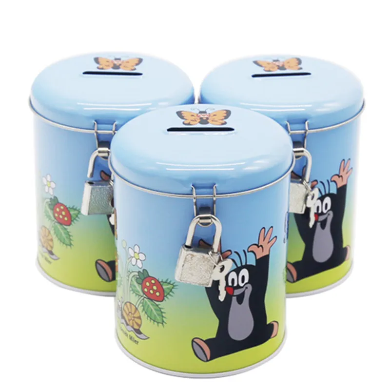 

coin tin box money coin storage metal box round tin box