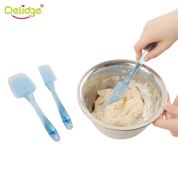 

Delidge 3pcs/set Kitchen Heat-resistant Flexible Silicone Spatulas Flipping Serving Small Medium Spoon Baking Pastry Spatulas