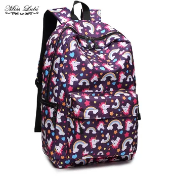 

Miss Lulu Backpacks School Bags for Teenagers Girls Women Laptop Shoulder Bag Canvas Large Travel Rucksack Daypack Bookbag E1833