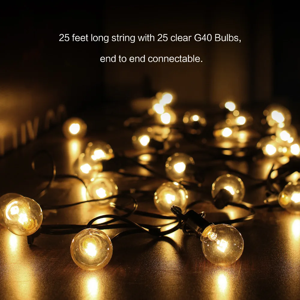 GiveU G40 Outdoor String Light Bulbs Listed, Indoor Outdoor Halloween Decor,Christmas Decoration GiveU G40 Outdoor String Light Bulbs Listed, Indoor Outdoor Halloween Decor,Christmas Decoration